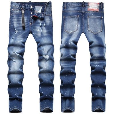 Мужские джинсы для мужчин Slim Fit Mid Waist Baggy с цифровой печатью