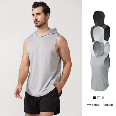 XMAMLON RTS OEM Quick Dry Gym Tank Без рукава бодибилдинг с капюшоном для мужчин