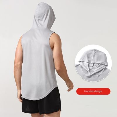 XMAMLON RTS OEM Quick Dry Gym Tank Без рукава бодибилдинг с капюшоном для мужчин