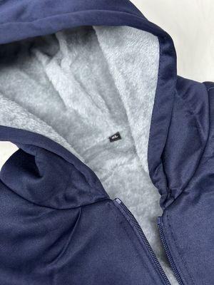 100% полиэстер длинные рукава мужской толстый капюшонный двухкомпонентный набор для зимних видов спорта