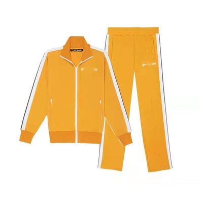Юнисекс вышитый Zip Up Jogging Wear Streetwear Типография теплопередачи