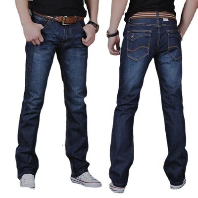 Zipper Fly XMAMLON Stretch Регулярные штаны Мода Джинсы для мужчин Джинсы для мужчин