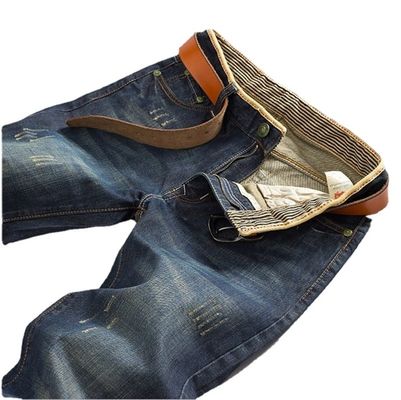 Zipper Fly XMAMLON Stretch Регулярные штаны Мода Джинсы для мужчин Джинсы для мужчин