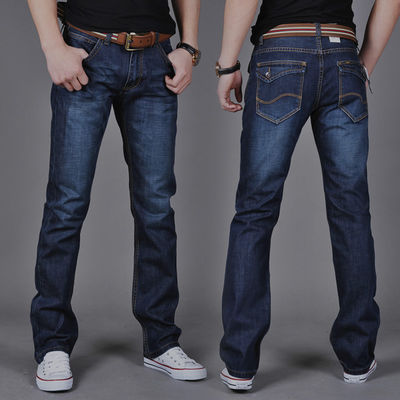 Zipper Fly XMAMLON Stretch Регулярные штаны Мода Джинсы для мужчин Джинсы для мужчин