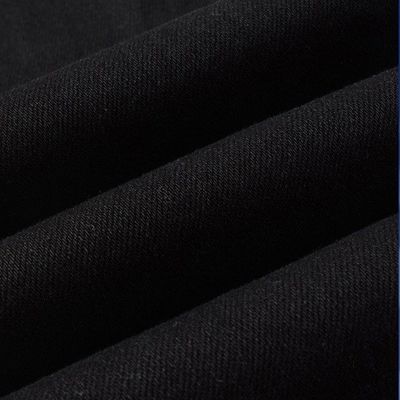 Ткань черная обычная дышащая разорванная растяжка эластичный дизайнерский пластырь мужские джинсы брюки
