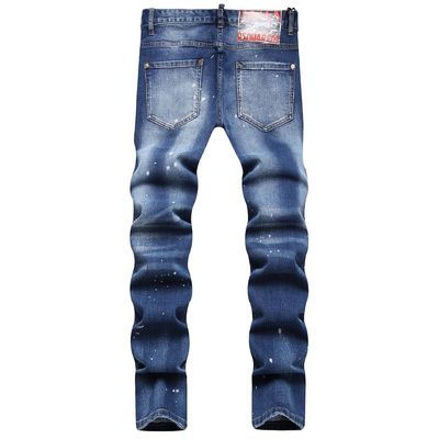 Мужские джинсы для мужчин Slim Fit Mid Waist Baggy с цифровой печатью
