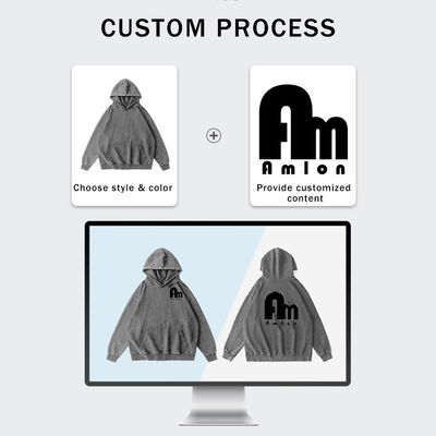 XMAMLON Custom Logo Unisex Zipper Hoodie Jacket Monkey Wash Tracksuit для весны