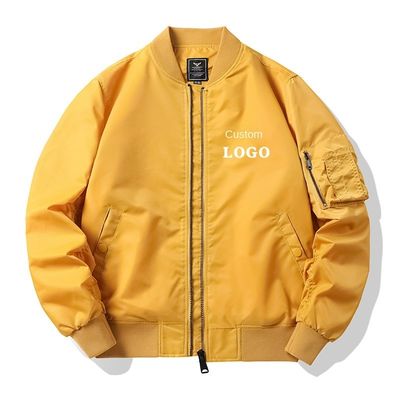 Модный плакат с резьбой мужской MA1 Flight Bomber Jacket с индивидуальной вышивкой