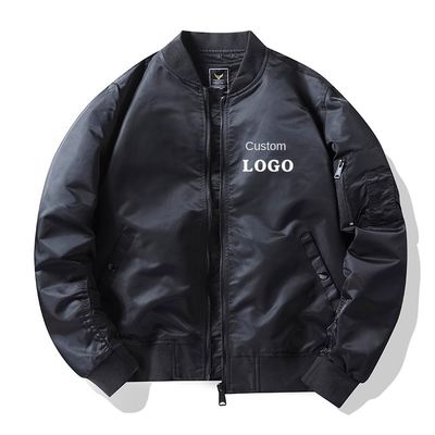 Модный плакат с резьбой мужской MA1 Flight Bomber Jacket с индивидуальной вышивкой