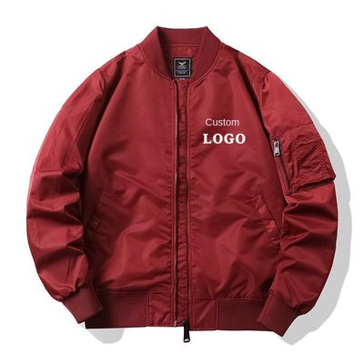 Модный плакат с резьбой мужской MA1 Flight Bomber Jacket с индивидуальной вышивкой
