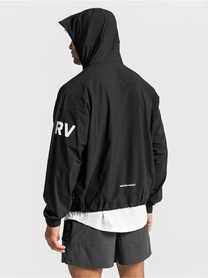Осенний сезон мужской квартал Zip Windbreaker с Cinching Hood и водонепроницаемой ткани